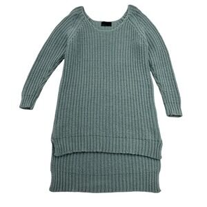 Minimum Chunky Knit Sweater Dress Turquoise Long Sleeve Cozy M